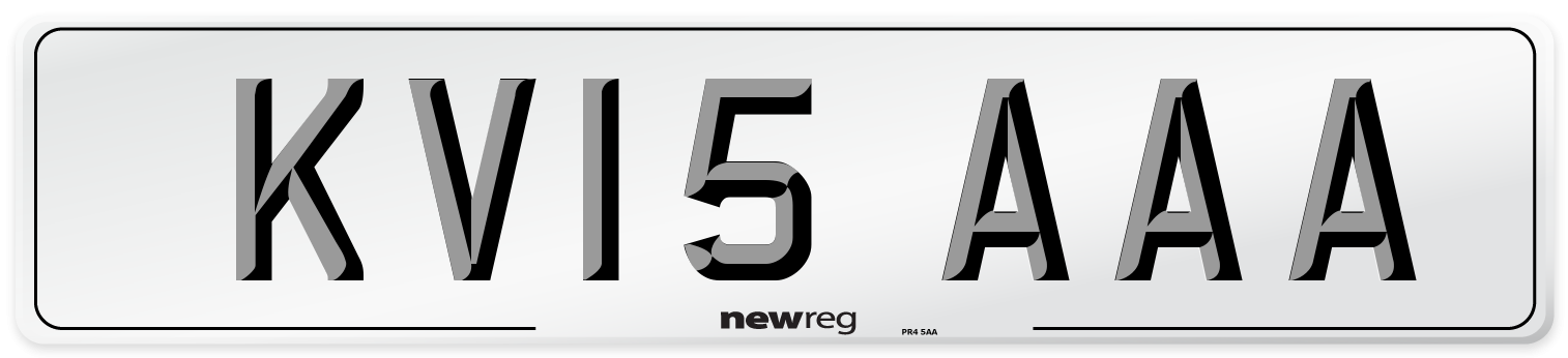 KV15 AAA Number Plate from New Reg